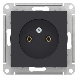 Розетка 1-м СП AtlasDesign 16А IP20 без заземл. без защ. шторок механизм карбон SE ATN001041